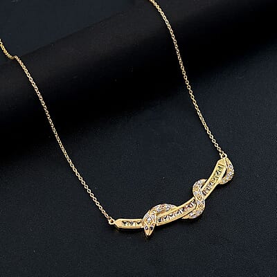 D'Joy Madagascar Yellow Sapphire and Multi Gemstone 2.50 ctw Snake Necklace in 18K Vermeil Yellow Gold Over Sterling Silver 20 Inches