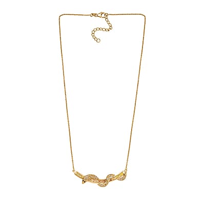 D'Joy Madagascar Yellow Sapphire and Multi Gemstone 2.50 ctw Snake Necklace in 18K Vermeil Yellow Gold Over Sterling Silver 20 Inches