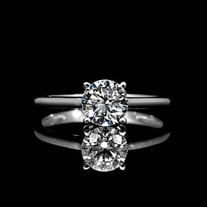 Luxuriant Lab Grown Diamond E-F VS 0.50 ctw Solitaire Ring in Platinum Over Sterling Silver (Size 7.0)