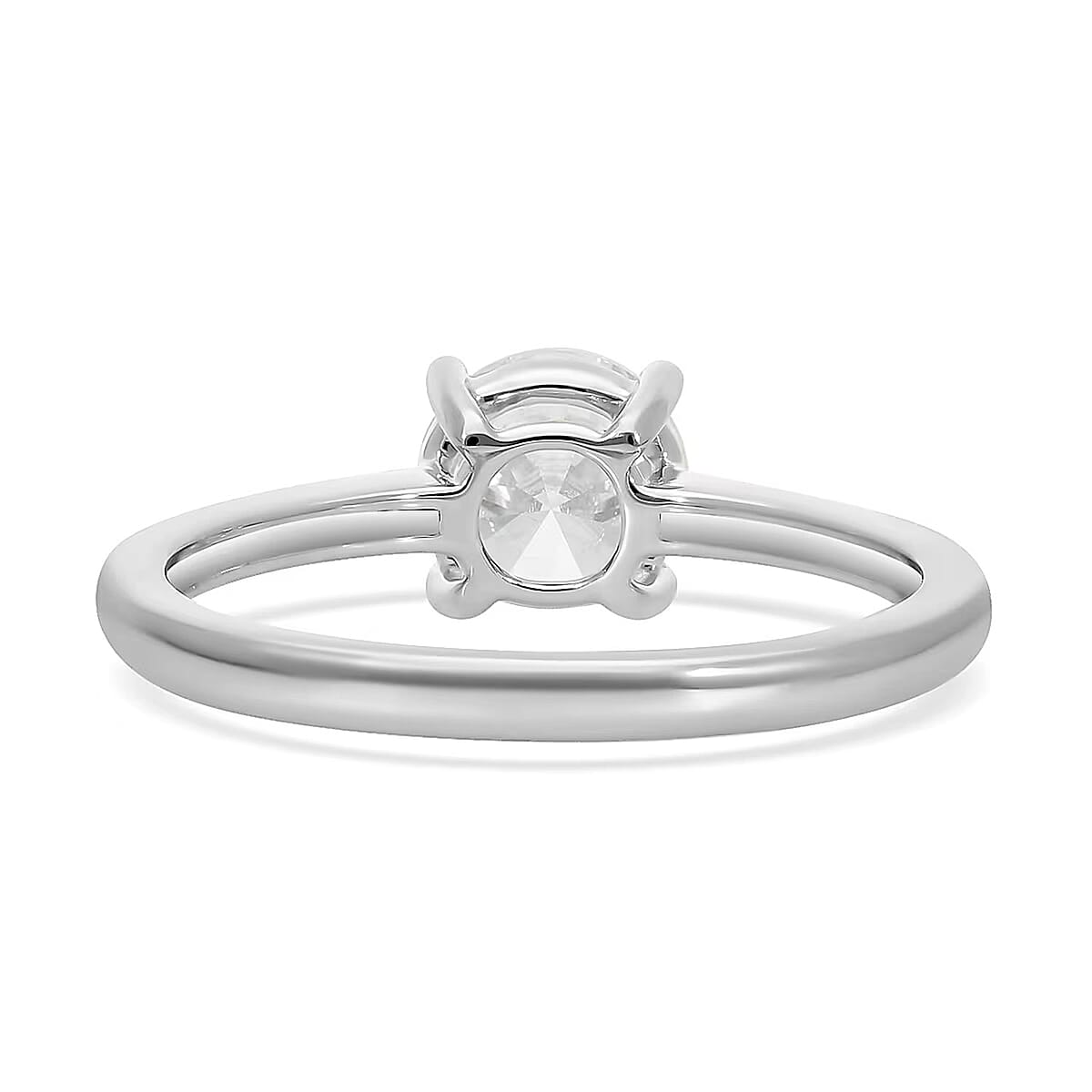 Luxuriant Lab Grown Diamond E-F VS 0.50 ctw Solitaire Ring in Platinum Over Sterling Silver (Size 7.0) image number 7
