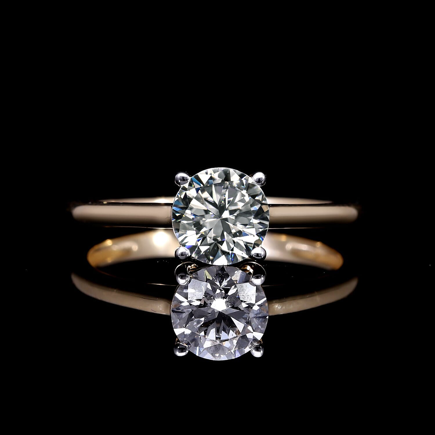 Luxuriant Lab Grown Diamond E-F VS 0.50 ctw Solitaire Ring in 14K Yellow Gold (Size 10.0)