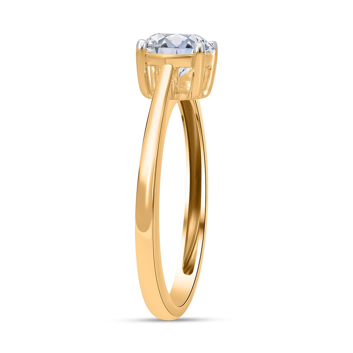 Luxuriant Lab Grown Diamond E-F VS 0.50 ctw Solitaire Ring in 14K Yellow Gold (Size 10.0)