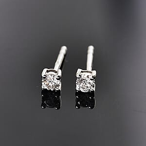 Luxuriant Lab Grown Diamond E-F VS 0.50 ctw Stud Earrings in Platinum Over Sterling Silver