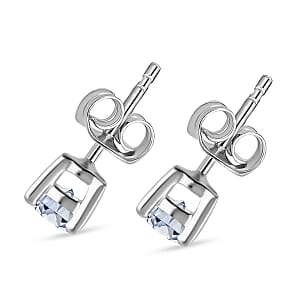 Luxuriant Lab Grown Diamond E-F VS 0.50 ctw Stud Earrings in Platinum Over Sterling Silver