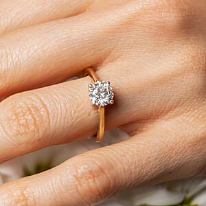 IGI Certified Luxuriant Lab Grown Diamond E-F VS 1.00 ctw Stud Earrings in 14K Yellow Gold