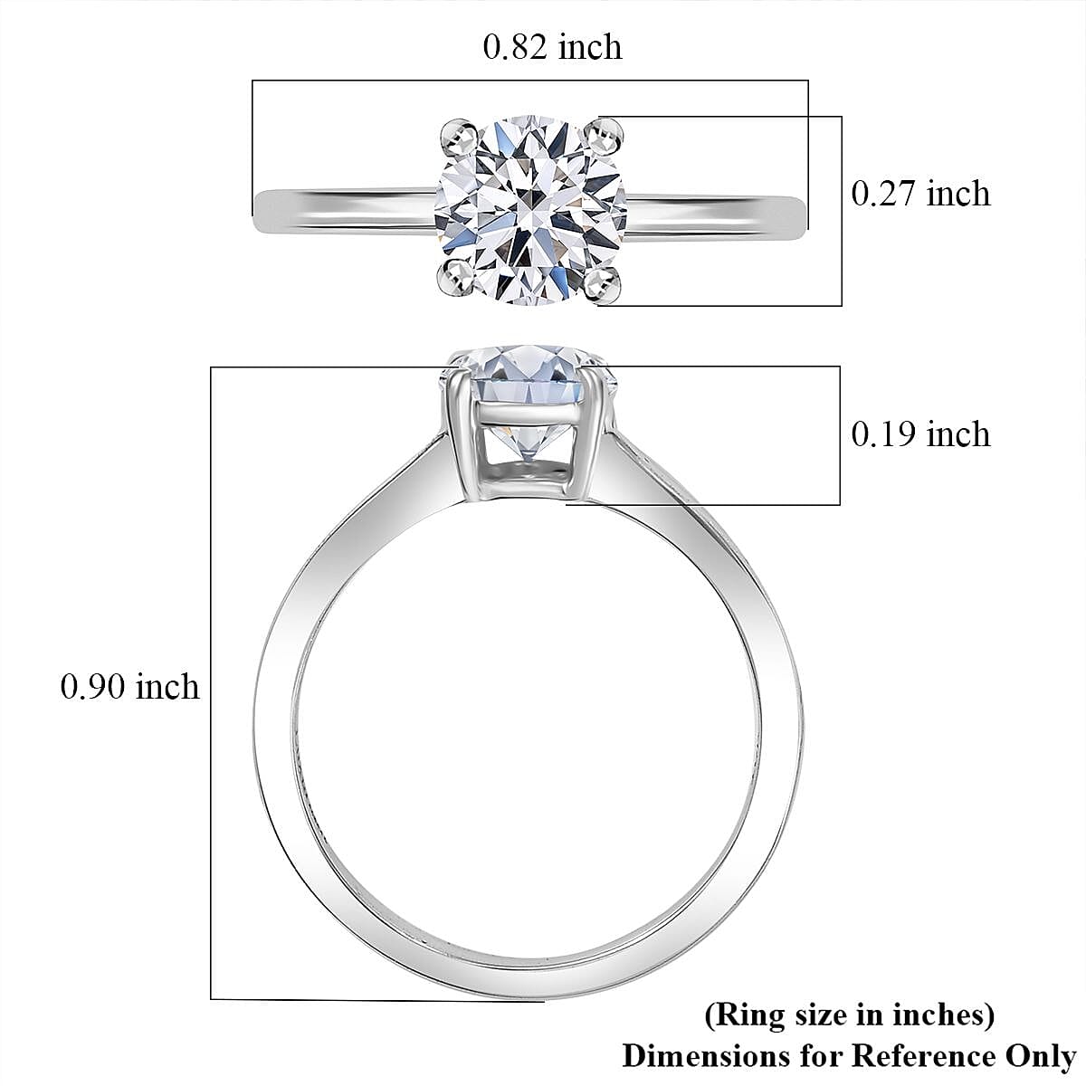 IGI Certified Luxuriant Lab Grown Diamond E-F VS 1.00 ctw Ring in 950 Platinum (Size 6.0) image number 5