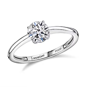 IGI Certified Luxuriant Lab Grown Diamond E-F VS 1.00 ctw Ring in 950 Platinum (Size 7.0) (Del. In 8-10 Days)