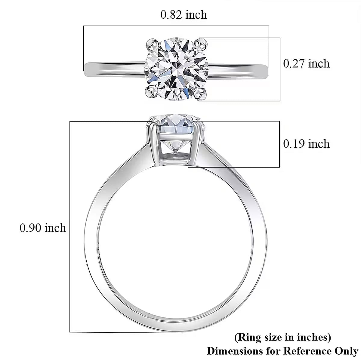 IGI Certified Luxuriant Lab Grown Diamond E-F VS 1.00 ctw Ring in 950 Platinum (Size 7.0) (Del. In 8-10 Days) image number 8
