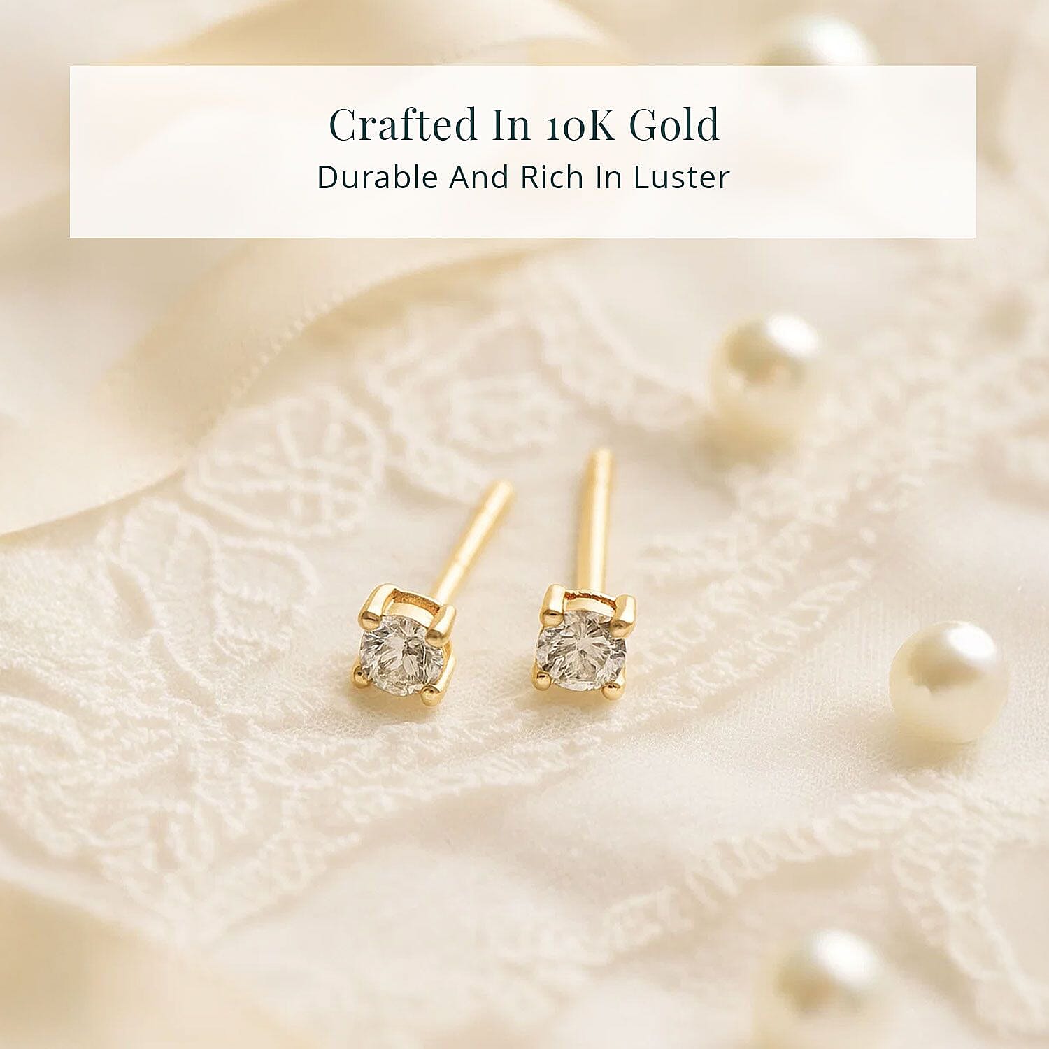 Luxuriant Lab Grown Diamond E-F VS 0.50 ctw Stud Earrings in 14K Yellow Gold