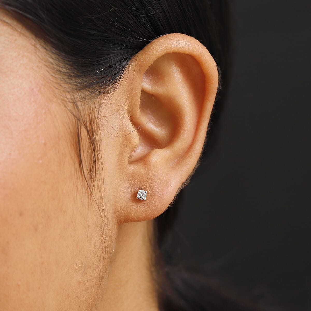 Luxuriant Lab Grown Diamond E-F VS 0.50 ctw Stud Earrings in 14K Yellow Gold image number 2