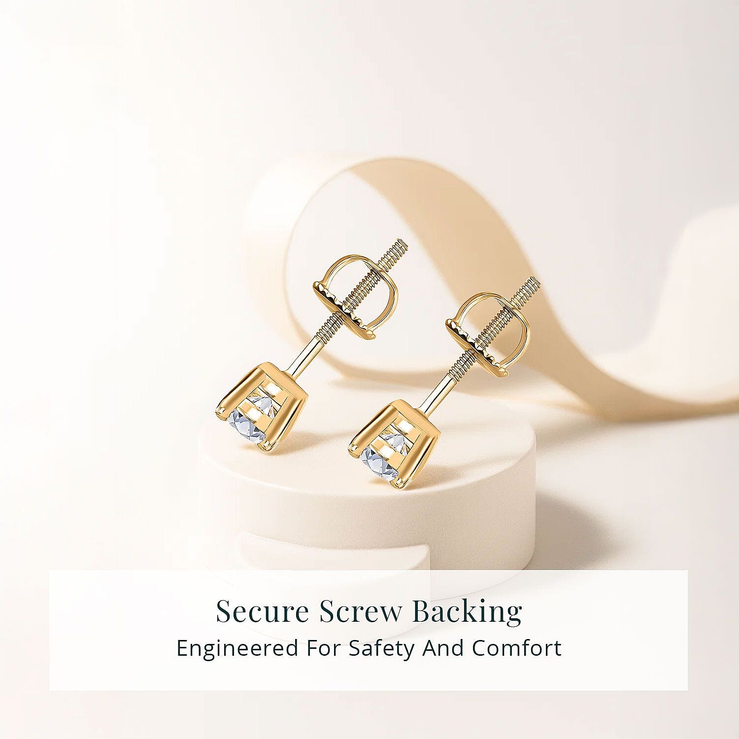 Luxuriant Lab Grown Diamond E-F VS 0.50 ctw Stud Earrings in 14K Yellow Gold