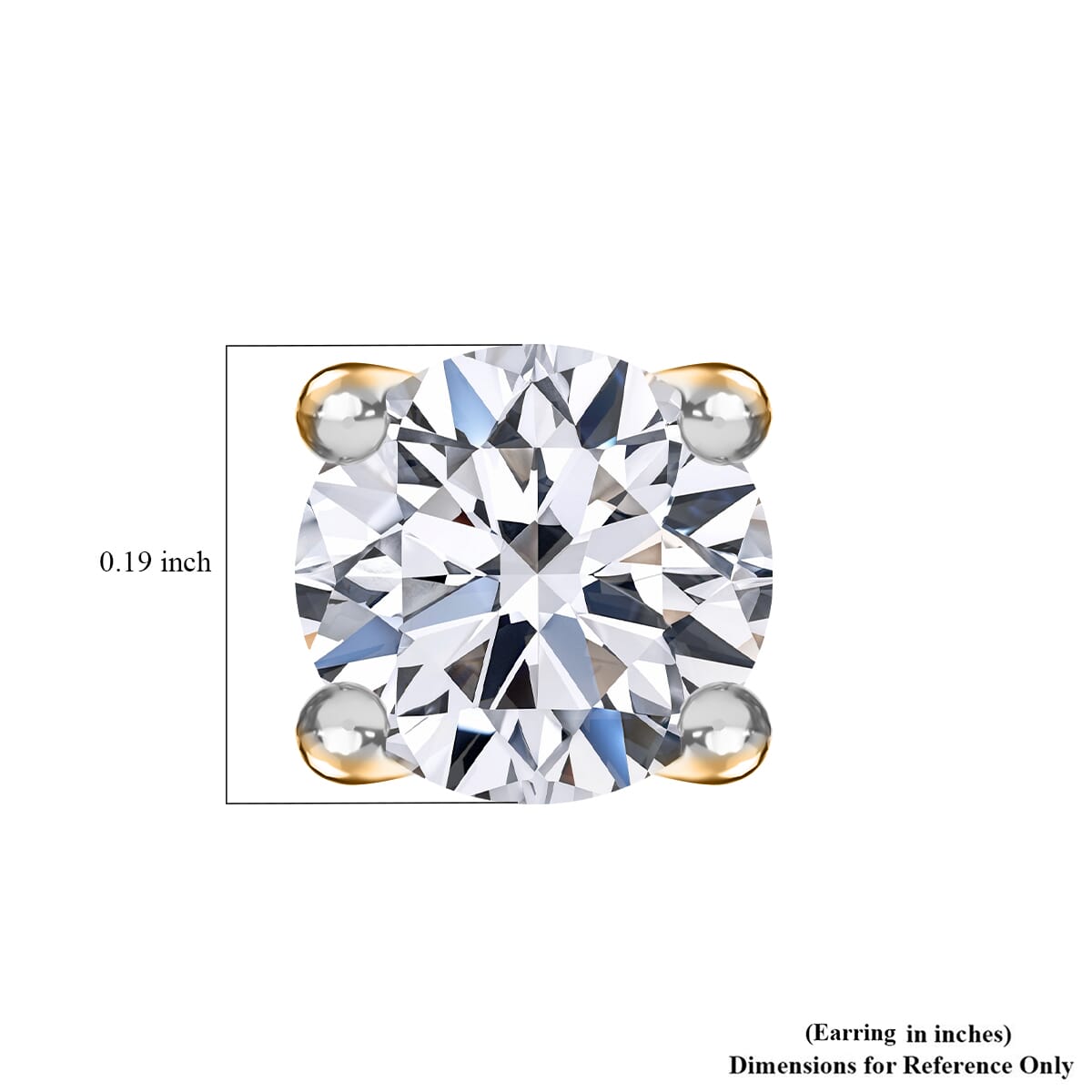 Luxuriant Lab Grown Diamond E-F VS 0.50 ctw Stud Earrings in 14K Yellow Gold image number 5