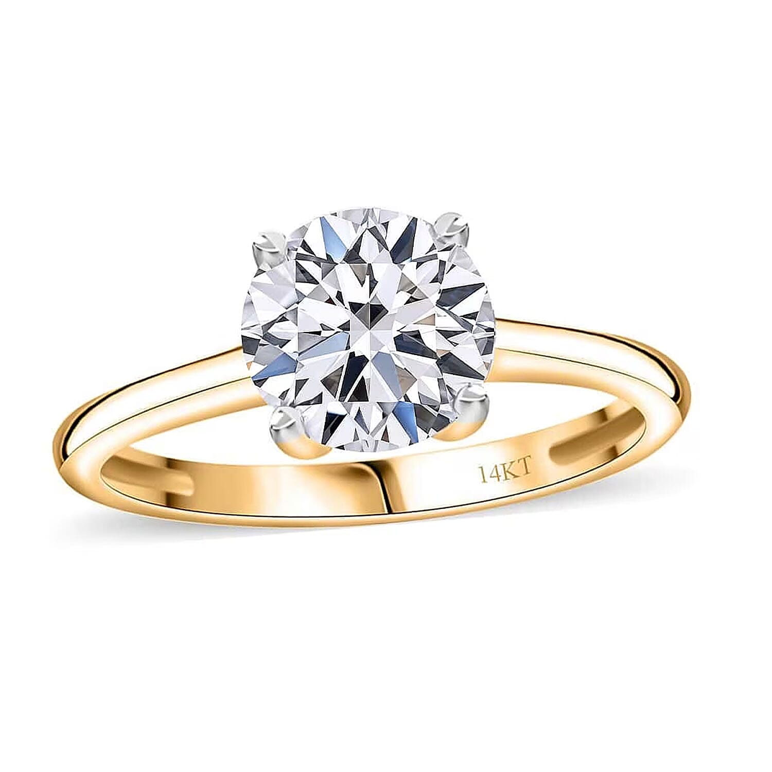 IGI Certified Luxuriant Lab Grown Diamond E-F VS 2.00 ctw Ring in 14K Yellow Gold (Size 6.0)