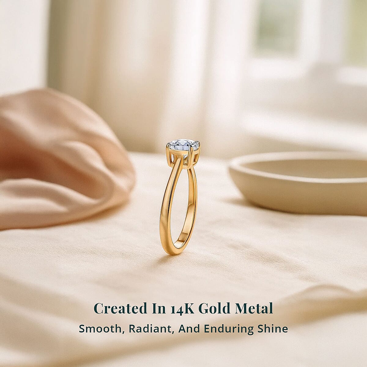 IGI Certified 14K Yellow Gold Luxuriant Lab Grown Diamond (E-F, VS) Ring (Size 7.5) 2.00 ctw image number 2