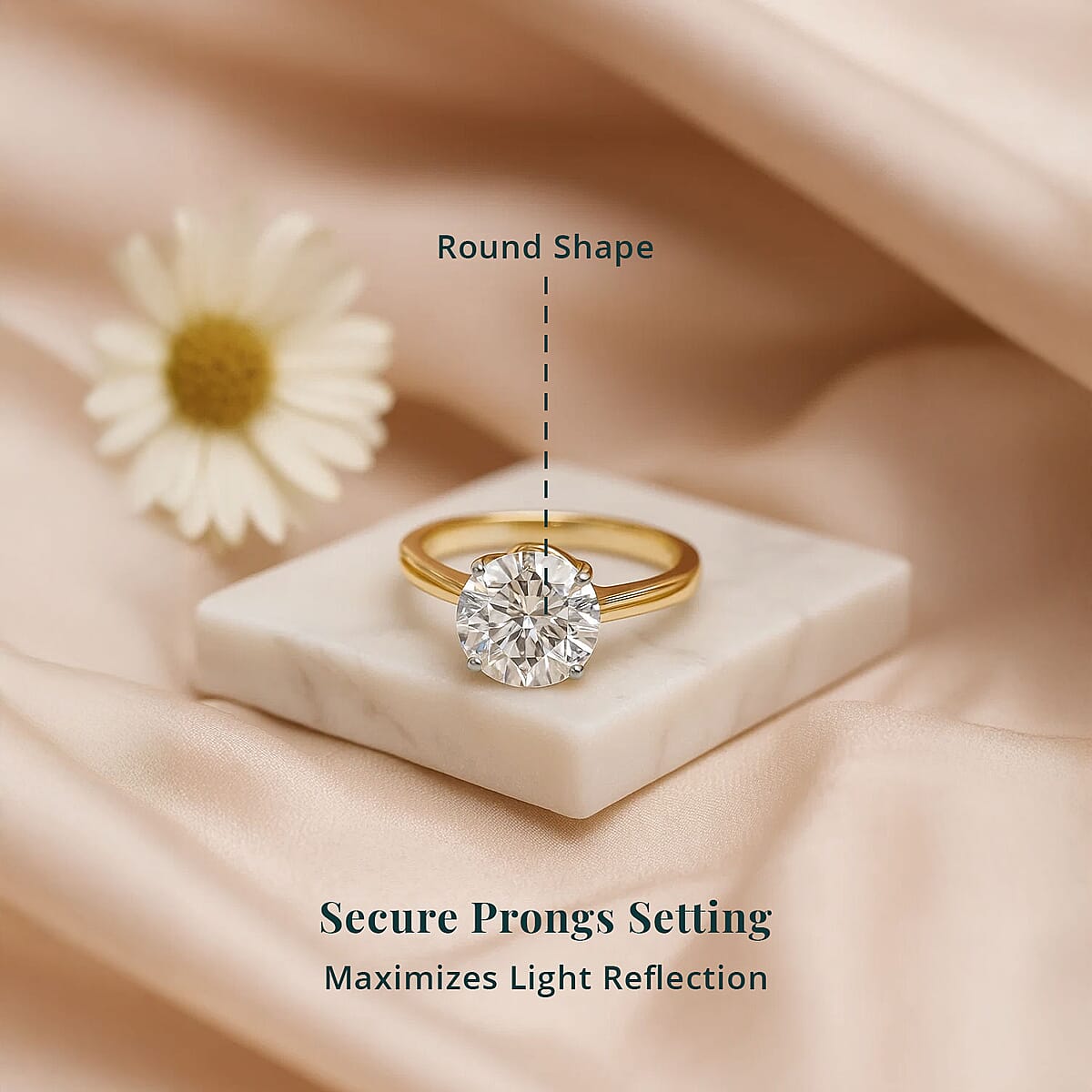 IGI Certified 14K Yellow Gold Luxuriant Lab Grown Diamond (E-F, VS) Ring (Size 7.5) 2.00 ctw image number 4