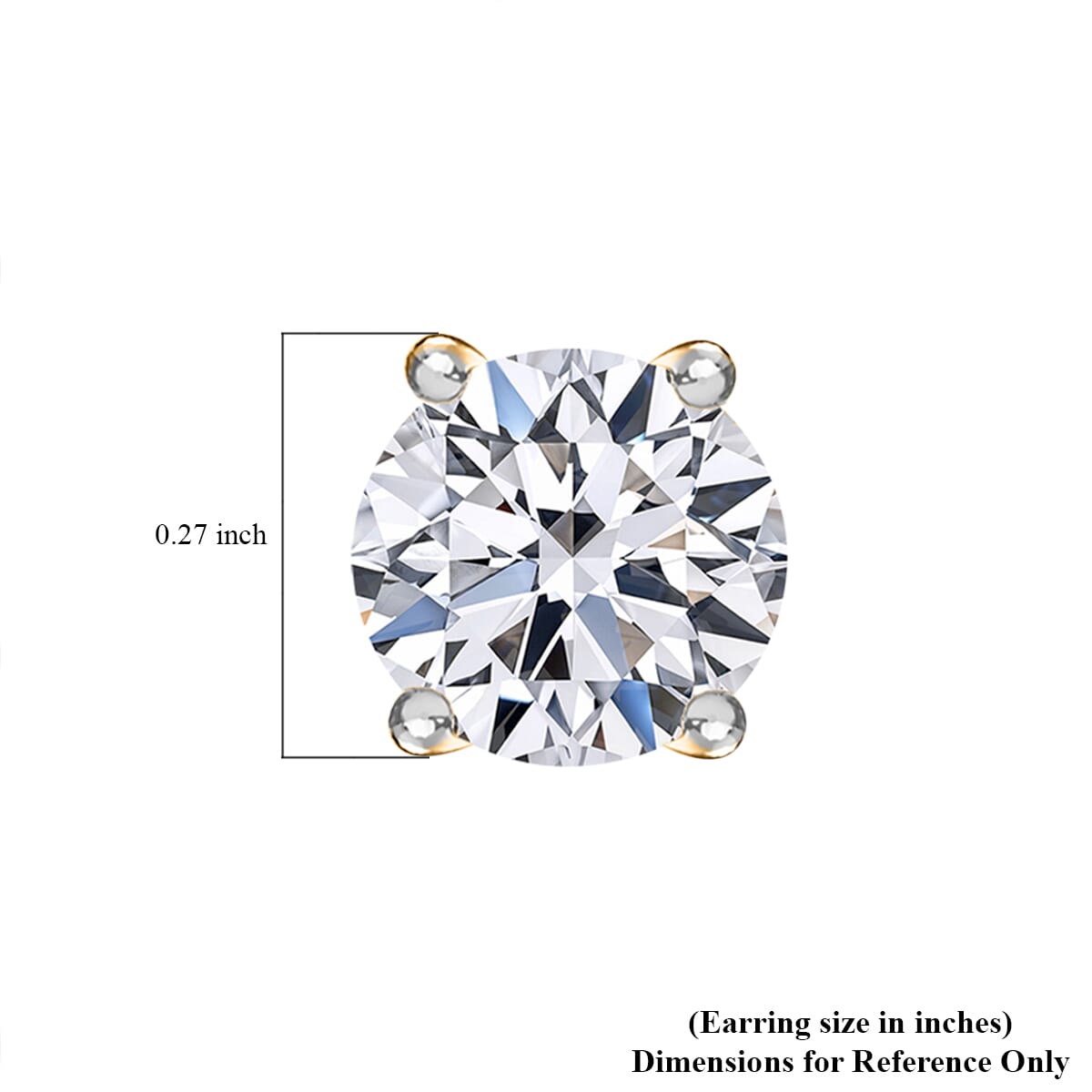 IGI Certified Luxuriant Lab Grown Diamond E-F VS 2.00 ctw Stud Earrings in 14K Yellow Gold image number 4