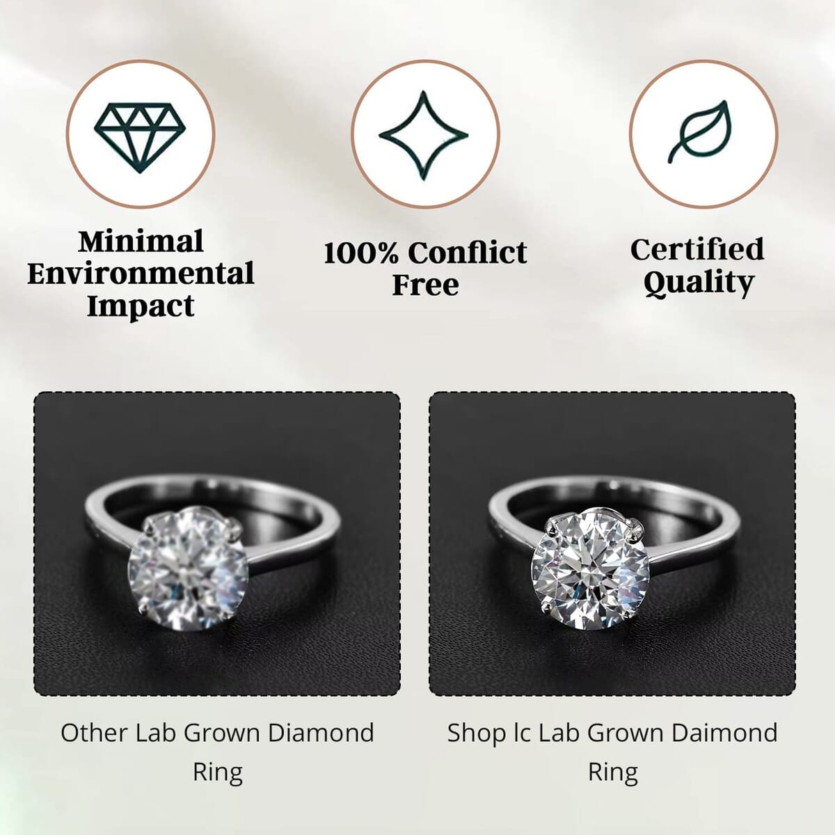 IGI Certified Luxuriant Lab Grown Diamond E-F VS 2.00 ctw Ring in 950 Platinum image number 6
