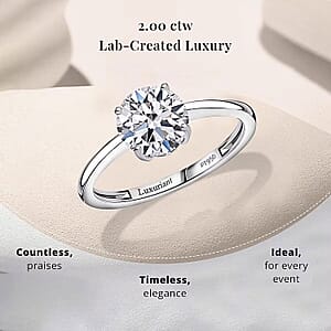 IGI Certified Luxuriant&nbsp;&nbsp;E-F, VS Lab Grown Diamond Ring in 950 Platinum 2.00 ctw (Size 5.5)