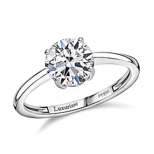 IGI Certified Luxuriant&nbsp;&nbsp;E-F, VS Lab Grown Diamond Ring in 950 Platinum 2.00 ctw (Size 9.0) (Del. In 8-10 Days)