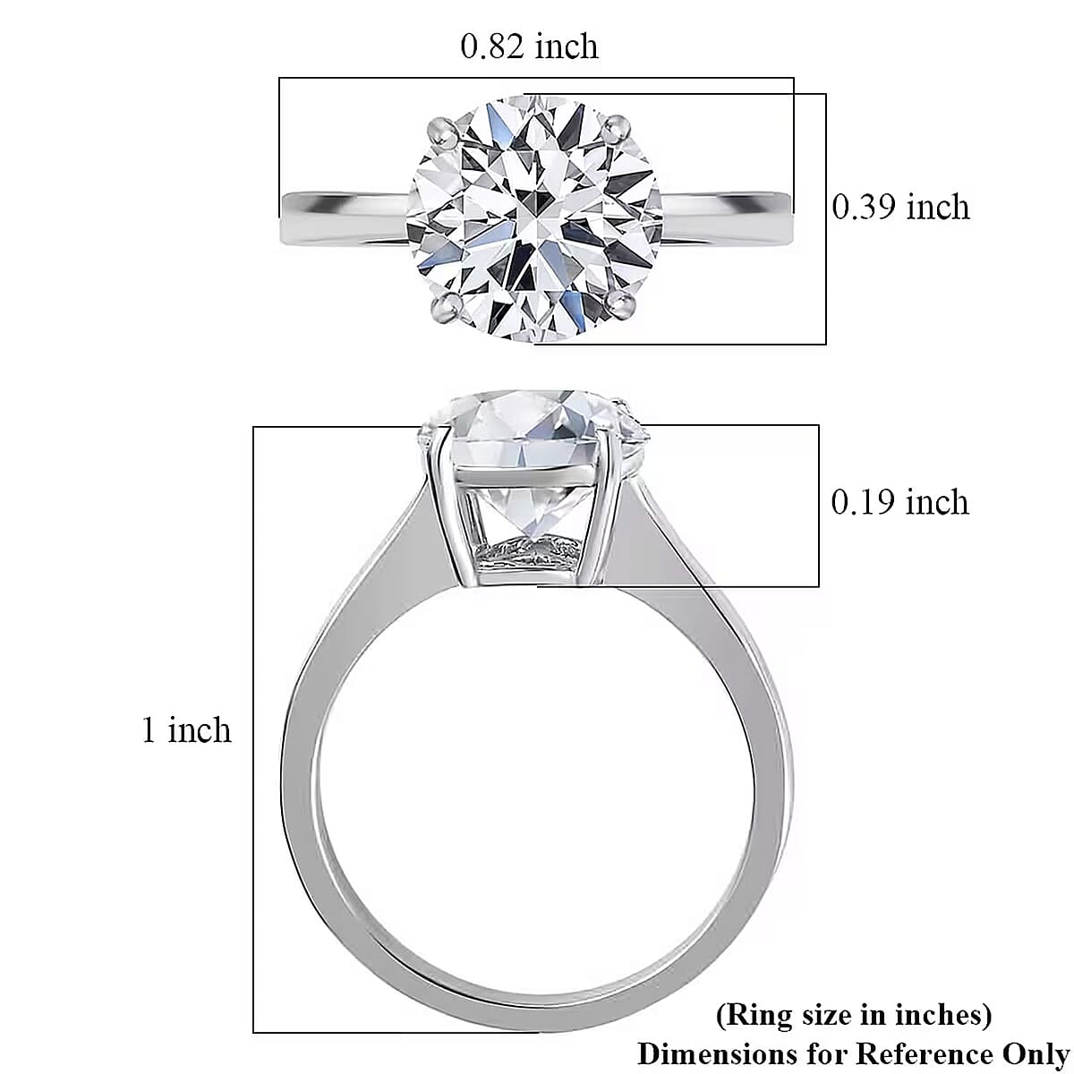IGI Certified Luxuriant&nbsp;&nbsp;E-F, VS Lab Grown Diamond Ring in 950 Platinum 2.00 ctw (Size 9.0) (Del. In 8-10 Days) image number 8