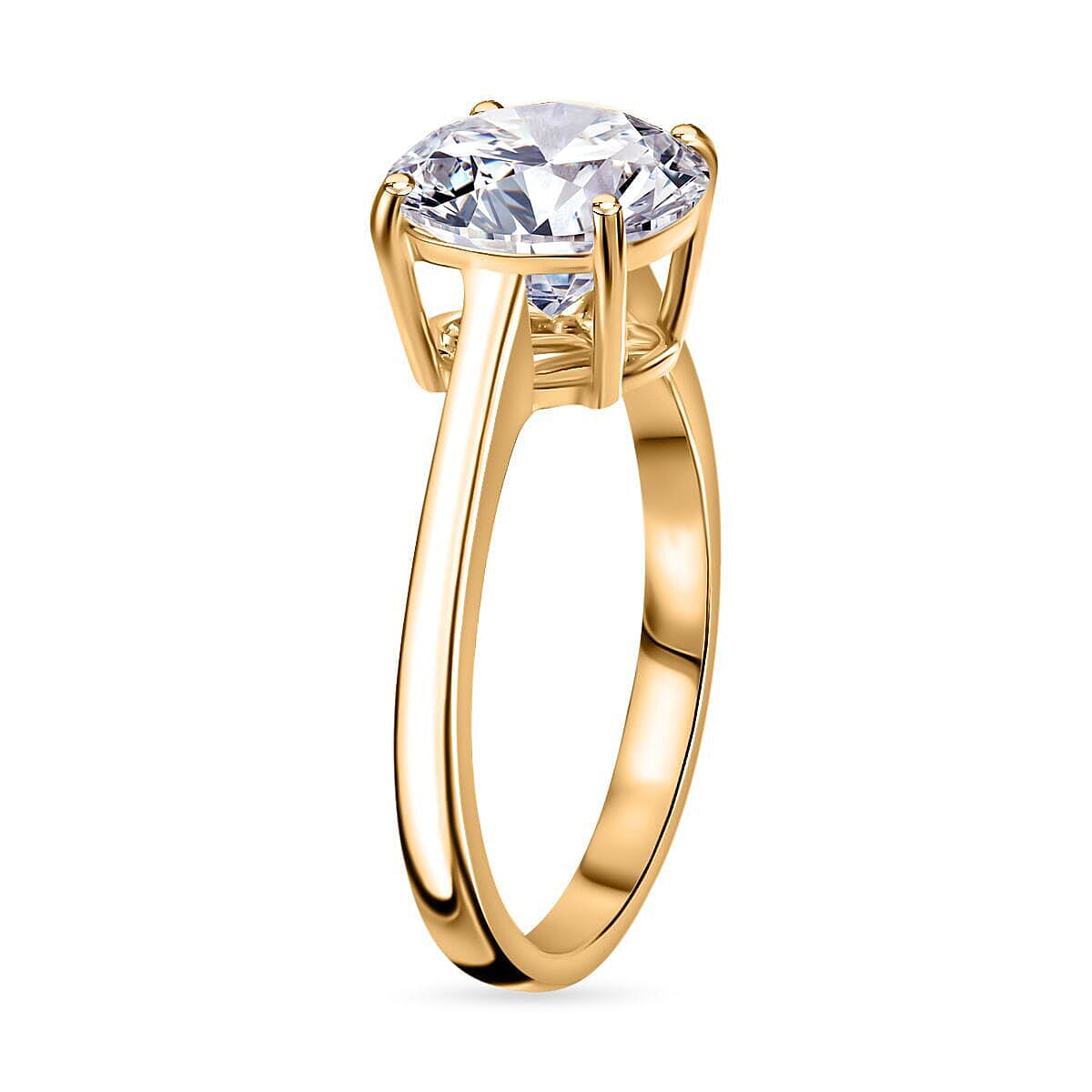 IGI Certified Luxuriant Lab Grown Diamond E-F VS 3.00 ctw Solitaire Ring in 14K Yellow Gold (Size 10.0)