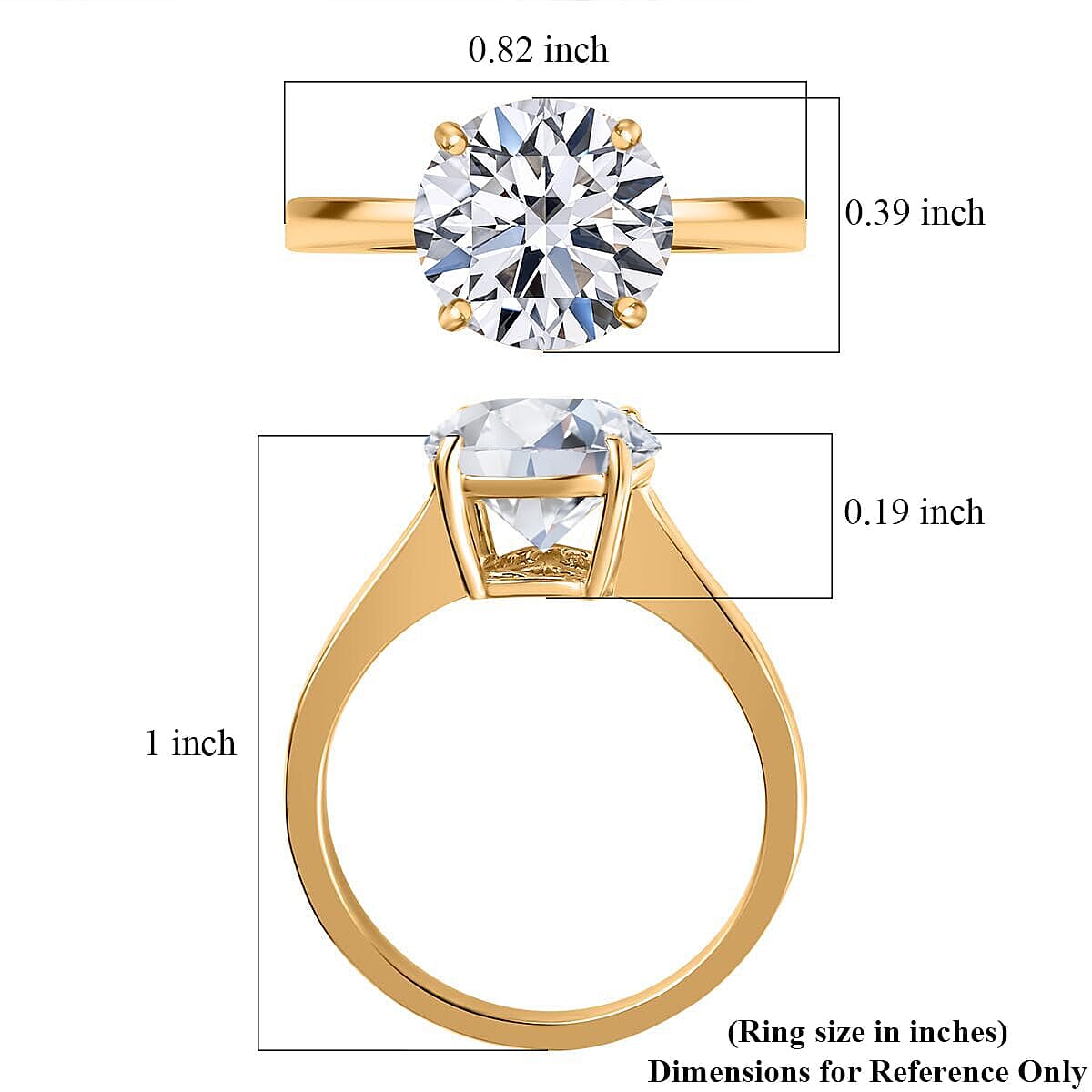 IGI Certified Luxuriant Lab Grown Diamond E-F VS 3.00 ctw Solitaire Ring in 14K Yellow Gold (Size 10.0)