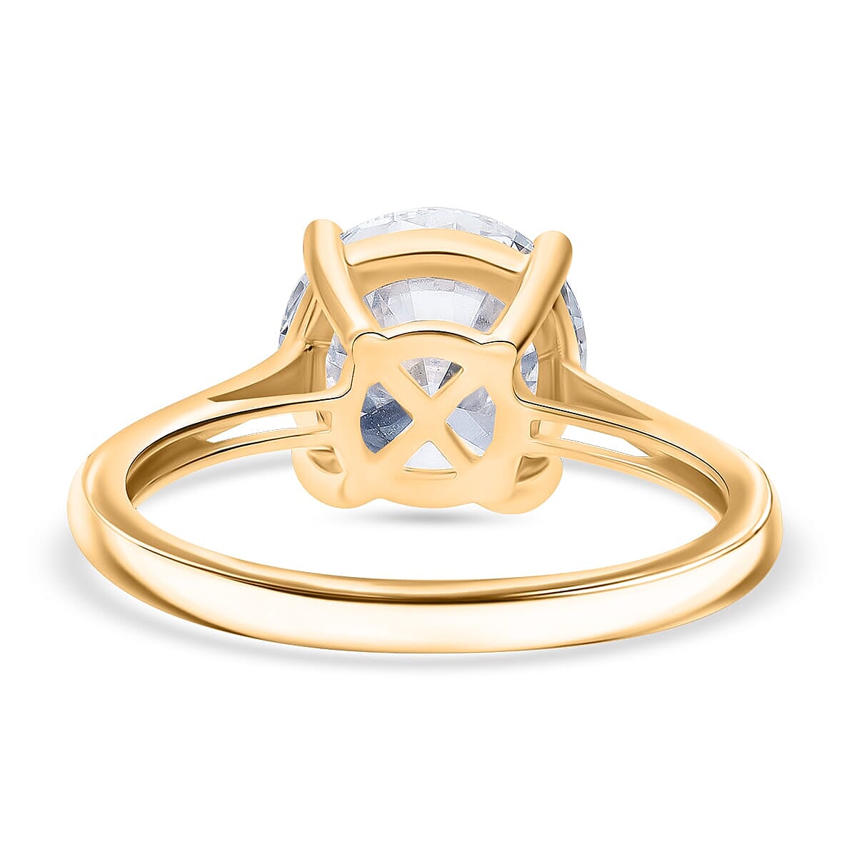 IGI Certified Luxuriant Lab Grown Diamond E-F VS 4.00 ctw Solitaire Ring in 14K Yellow Gold (Size 10.0)