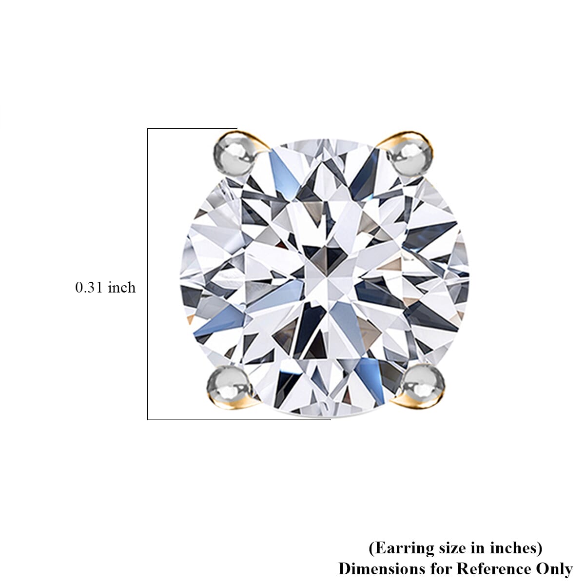 IGI Certified Luxuriant Lab Grown Diamond E-F VS 3.00 ctw Stud Earrings in 14K Yellow Gold image number 4