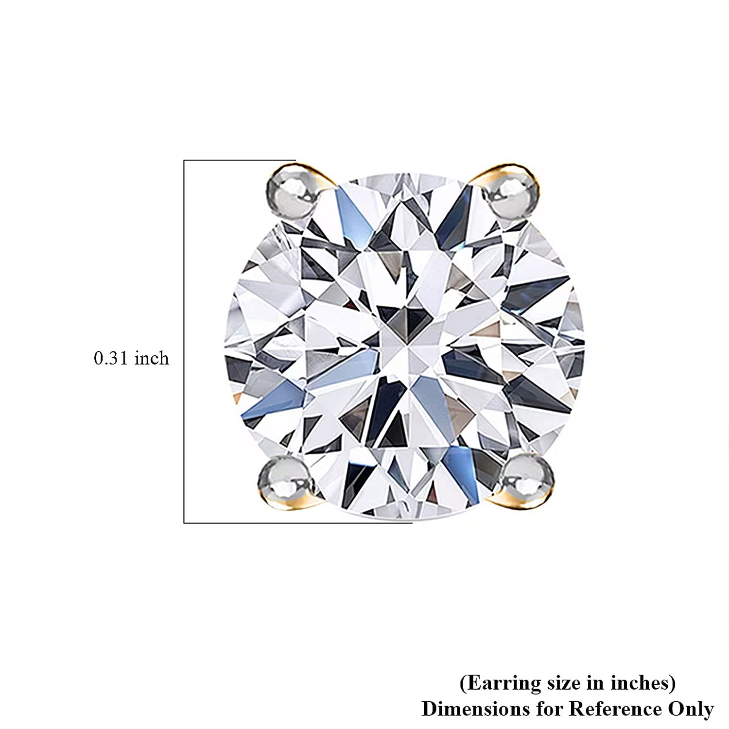 IGI Certified Luxuriant Lab Grown Diamond E-F VS 3.00 ctw Stud Earrings in 14K Yellow Gold