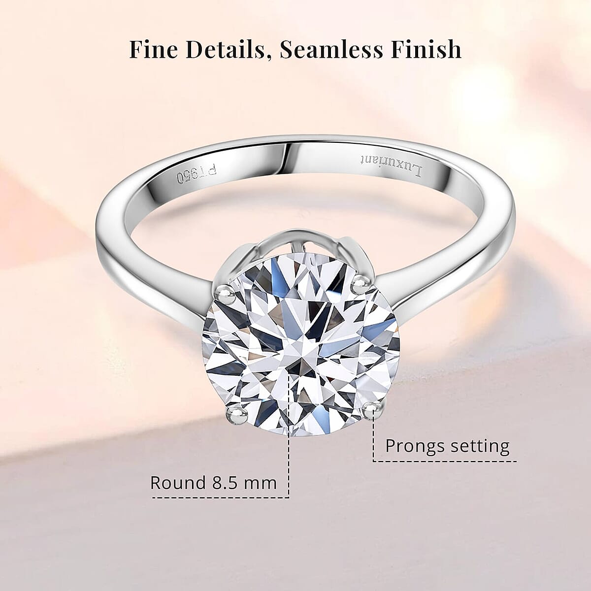 IGI Certified Luxuriant Lab Grown Diamond E-F VS 3.00 ctw Solitaire Ring in 950 Platinum (Size 10.0) image number 5