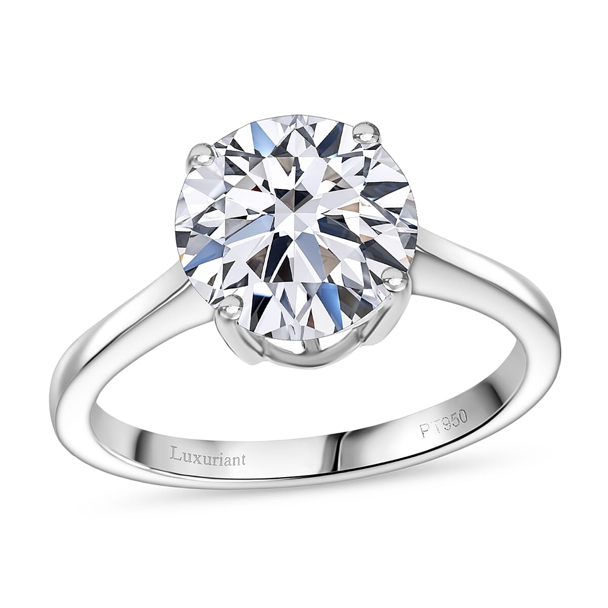 IGI Certified Luxuriant Lab Grown Diamond 3.00 ctw Solitaire Ring in 950 Platinum (Size 5.0) image number 0
