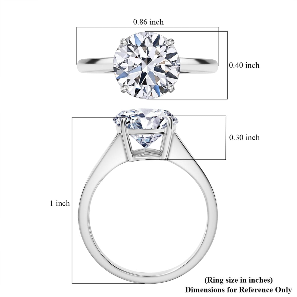IGI Certified Luxuriant Lab Grown Diamond E-F VS 3.00 ctw Solitaire Ring in 950 Platinum (Size 10.0) image number 8