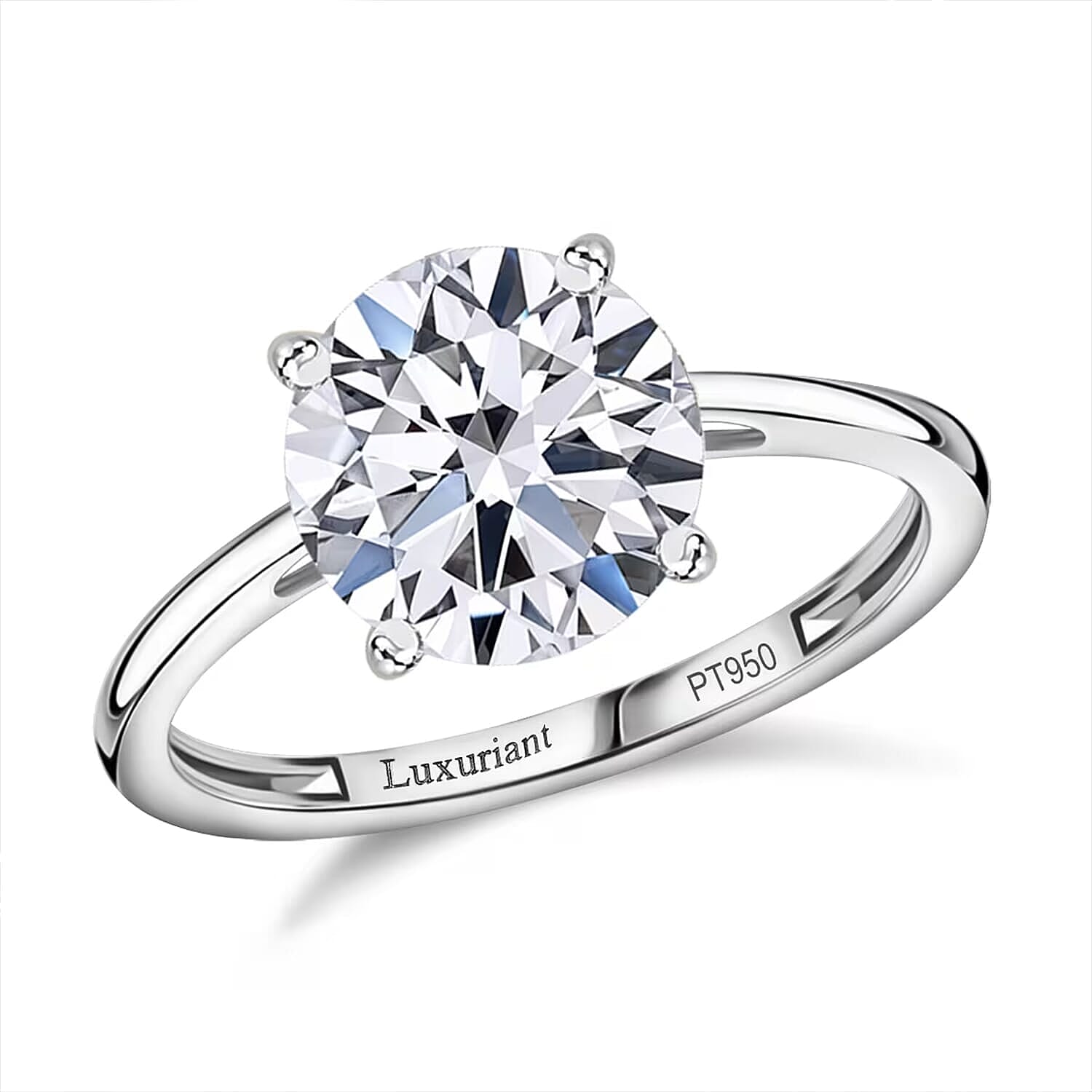 IGI Certified Luxuriant Lab Grown Diamond E-F VS 4.00 ctw Ring in 950 Platinum (Size 10.0) 4.51 Grams