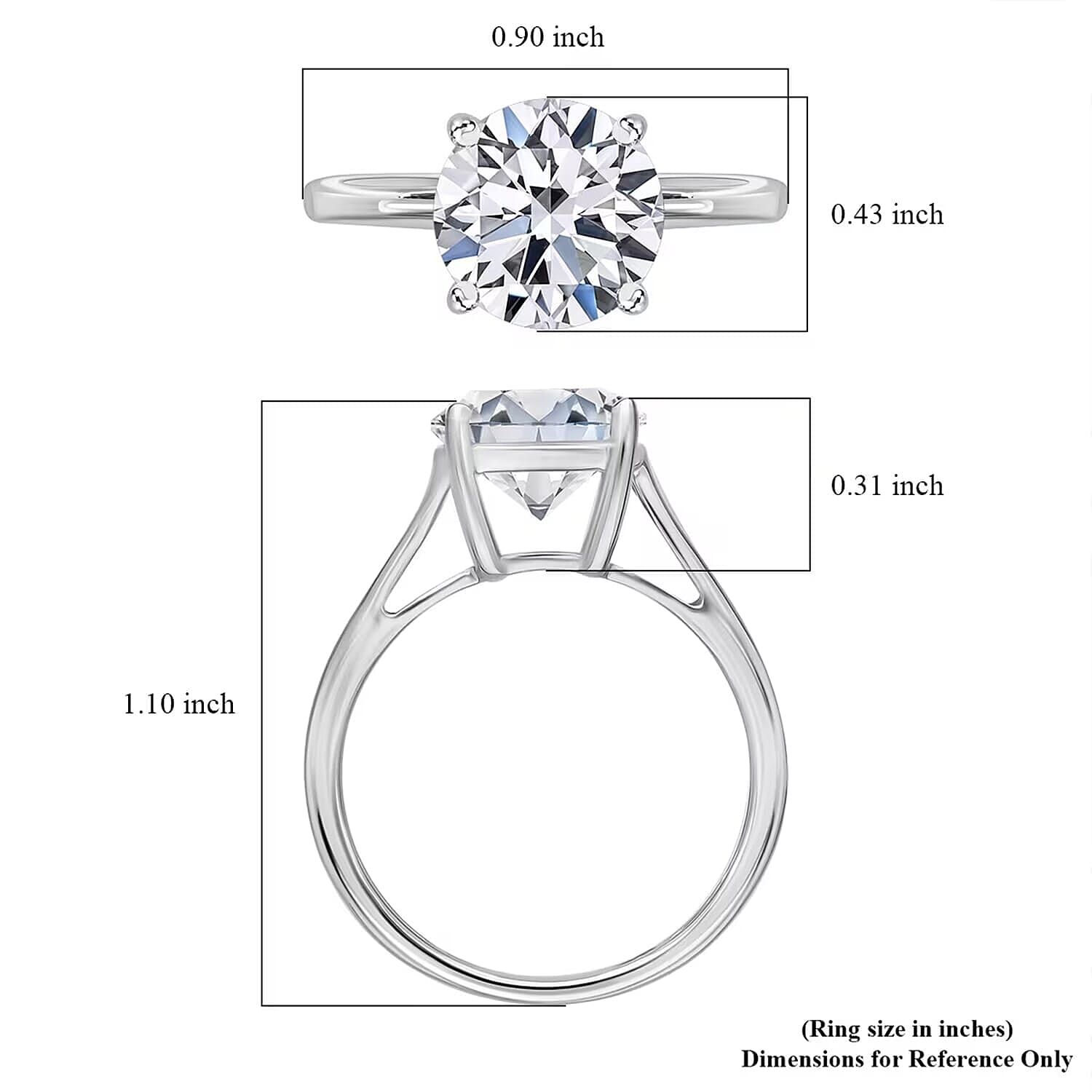 IGI Certified Luxuriant Lab Grown Diamond E-F VS 4.00 ctw Ring in 950 Platinum (Size 10.0) 4.51 Grams