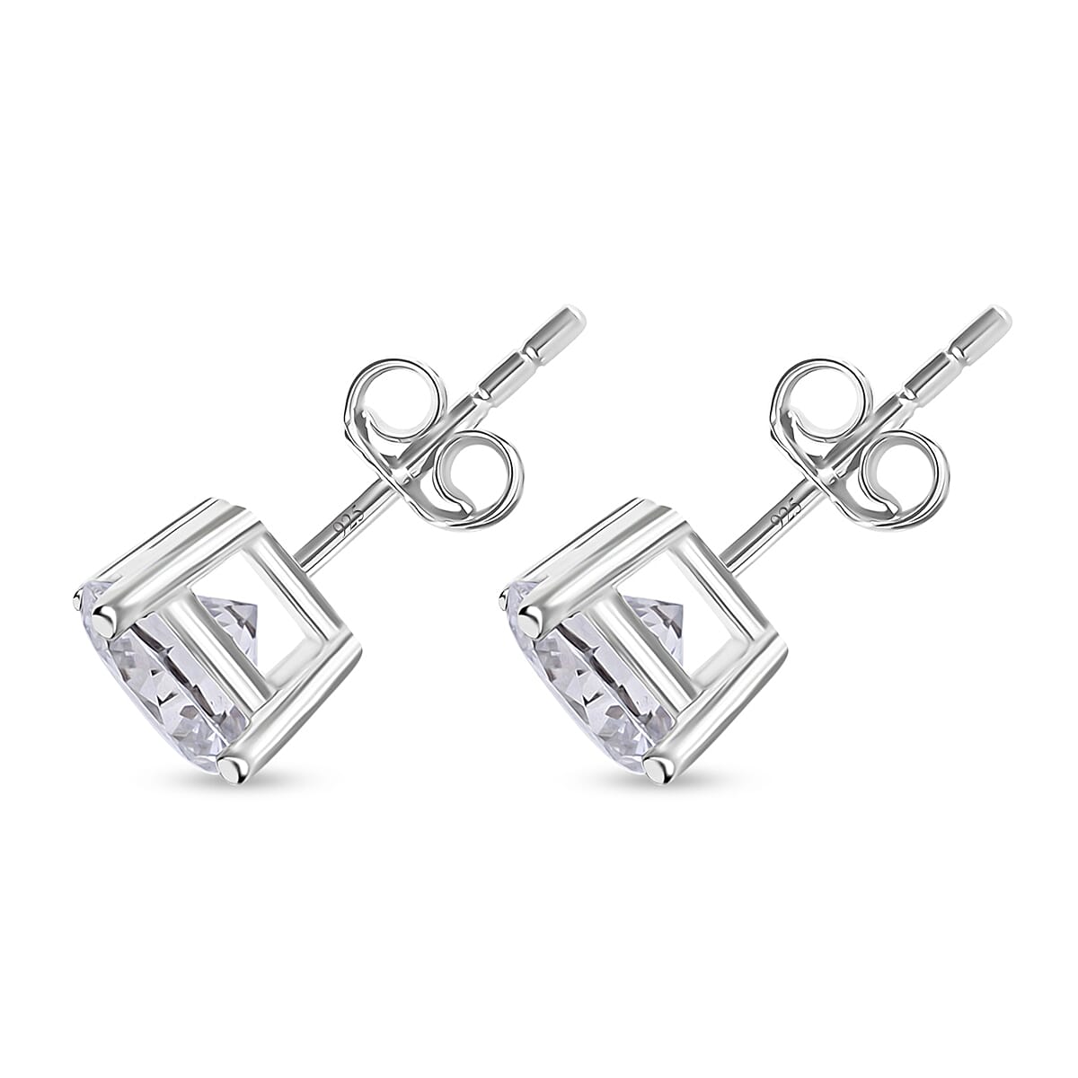 IGI Certified Luxuriant Lab Grown Diamond E-F VS 1.00 ctw Stud Earrings in Platinum Over Sterling Silver image number 3