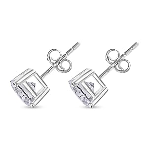 IGI Certified Luxuriant Lab Grown Diamond E-F VS 1.00 ctw Stud Earrings in Platinum Over Sterling Silver