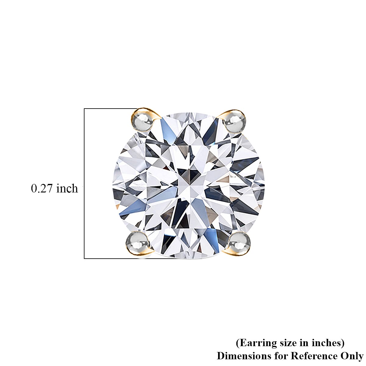 IGI Certified Luxuriant Lab Grown Diamond E-F VS 1.50 ctw Stud Earrings in 14K Yellow Gold image number 4