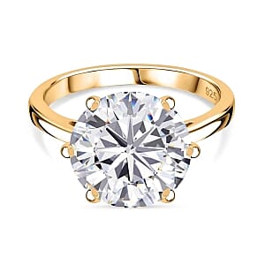Moissanite 5.21 ctw Ring in Sterling Silver (Size 5.5)