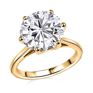 Moissanite 5.21 ctw Ring in Sterling Silver (Size 5.5)