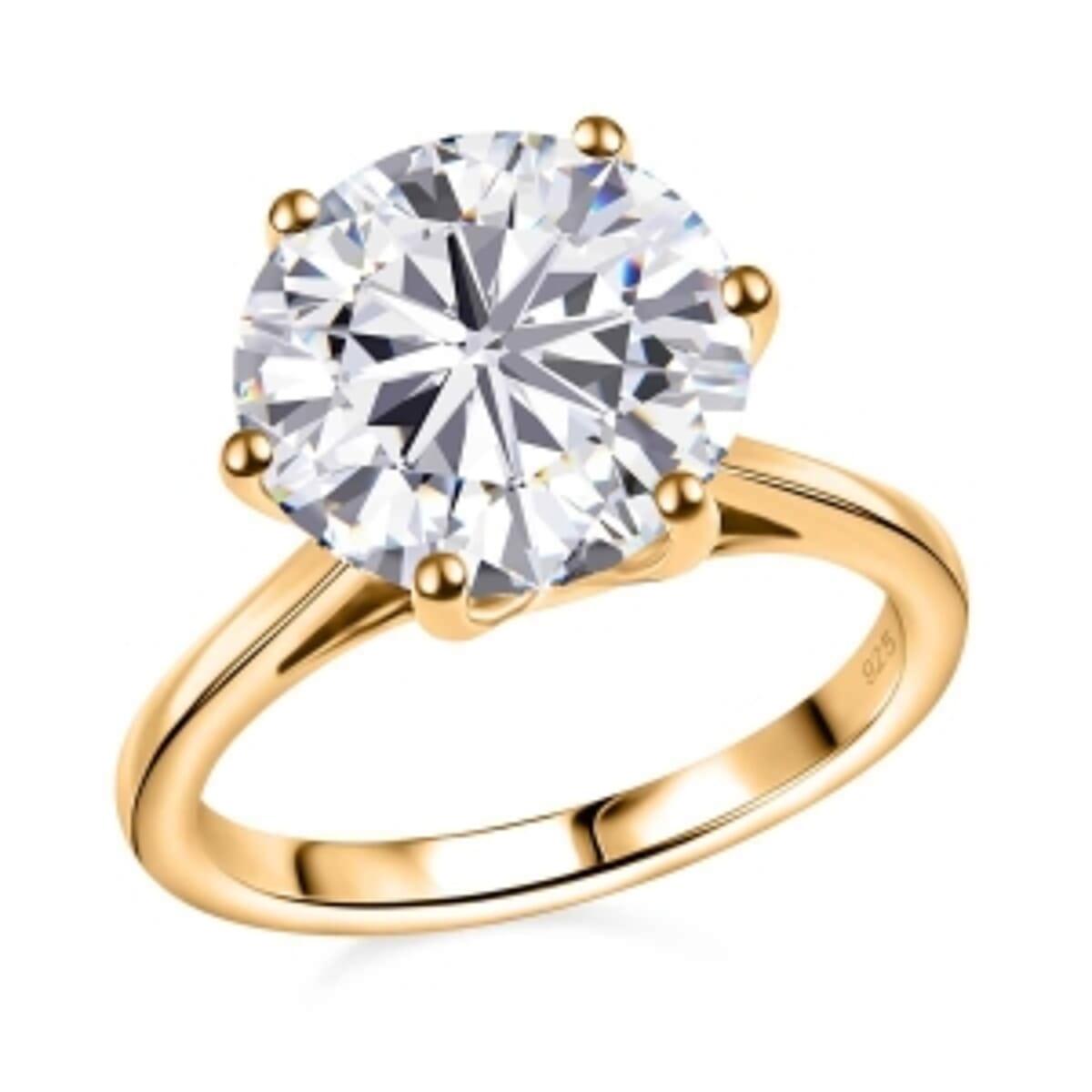 Moissanite 5.21 ctw Ring in Sterling Silver (Size 5.5) image number 3