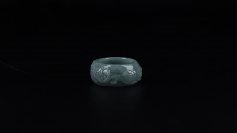 Natural Olmec Jadeite Carved Band Ring (Size 10) 60.00 ctw