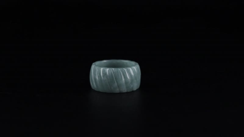Natural Olmec Jadeite Carved Band Ring (Size 7.0) 44.00 ctw
