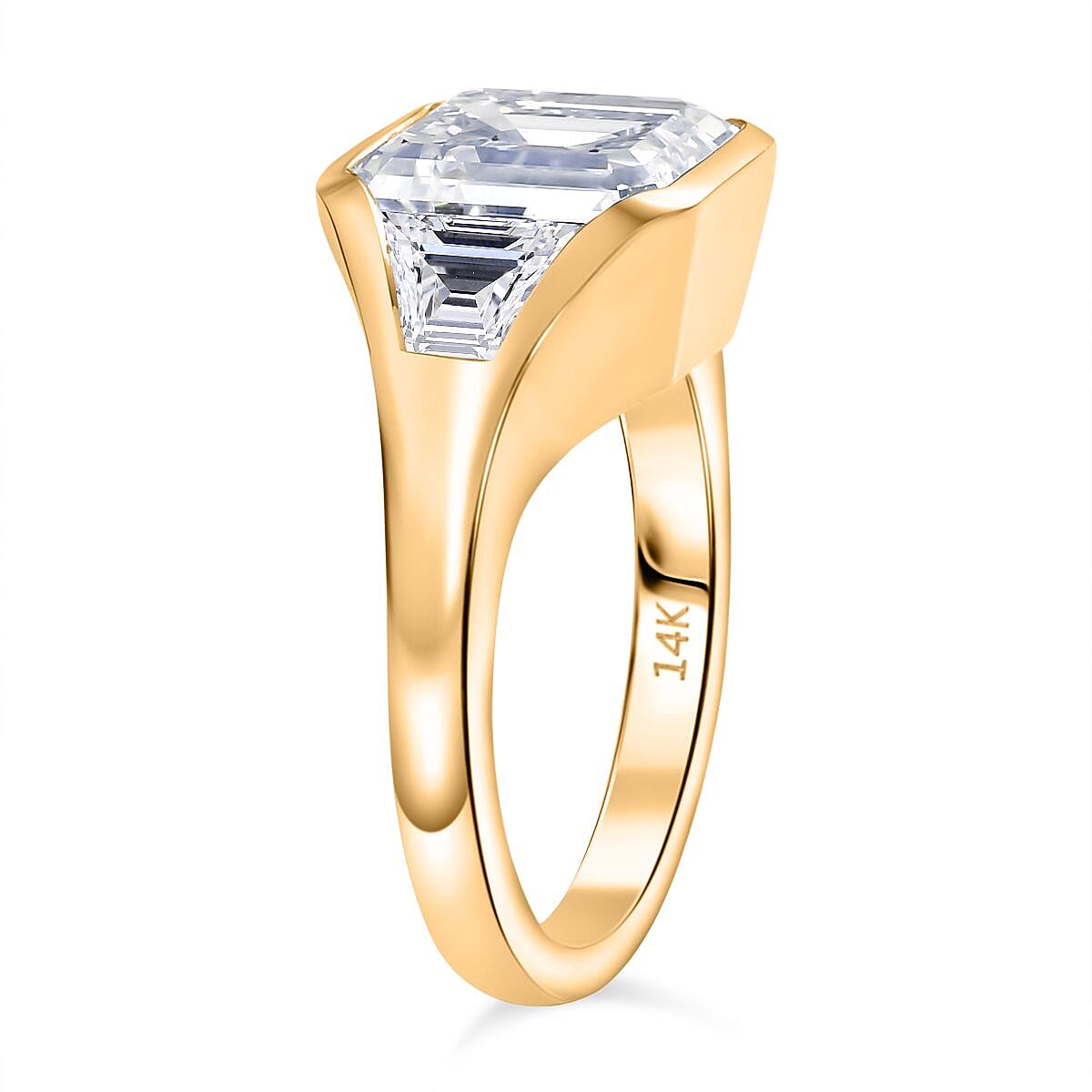 Luxuriant Lab Grown 4.90 ctw Diamond E-F VS Solitaire Ring in 14K Yellow Gold (Size 4.75) 