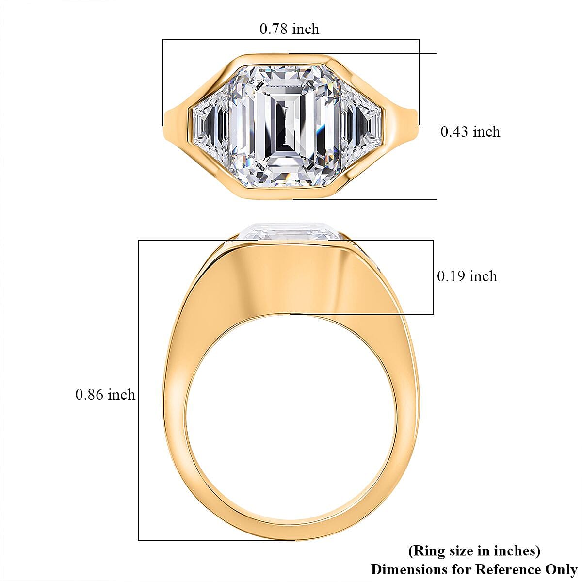 Luxuriant Lab Grown 4.90 ctw Diamond E-F VS Solitaire Ring in 14K Yellow Gold (Size 4.75) 