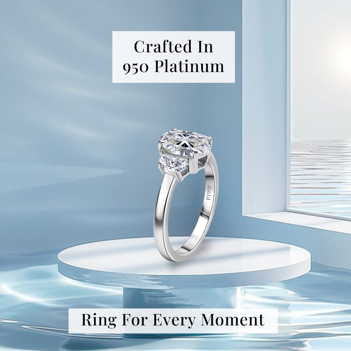 950 Platinum Luxuriant Lab Grown Diamond (E-F, VS) Ring (Size 6.0) 2.10 ctw image number 2