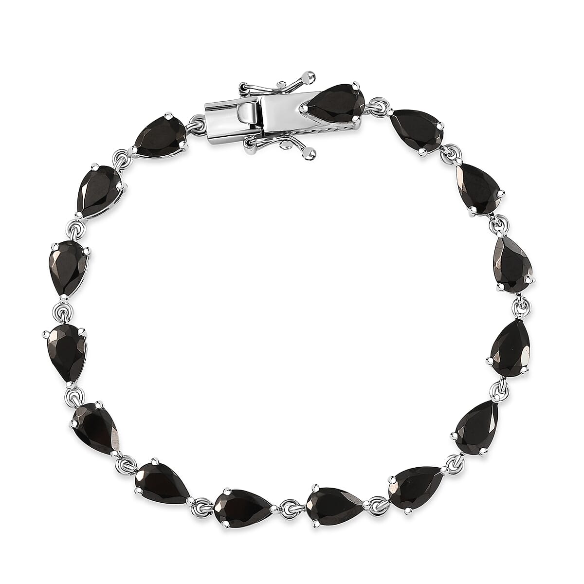 EverTrue Elite Shungite 8.15 ctw Bracelet in Platinum Over Copper (7.25 In) image number 0