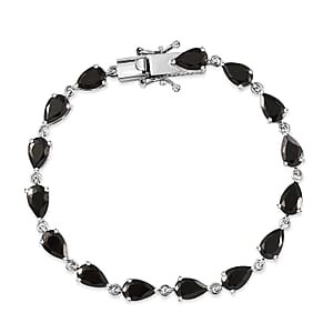 EverTrue Elite Shungite 8.15 ctw Bracelet in Platinum Over Copper (7.25 In)