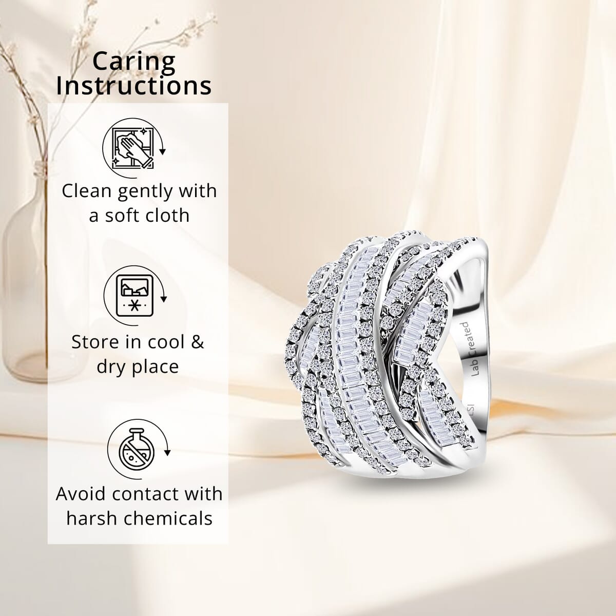 The Mystic 10K White Gold Luxuriant Lab Grown Diamond (G, VS) Ring (Size 5.0) 3.00 ctw image number 1
