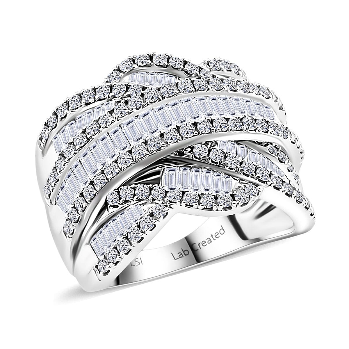 Mystic Luxuriant Lab Grown Diamond G VS 3.00 Ring in 10K White Gold (Size 6.0) image number 0