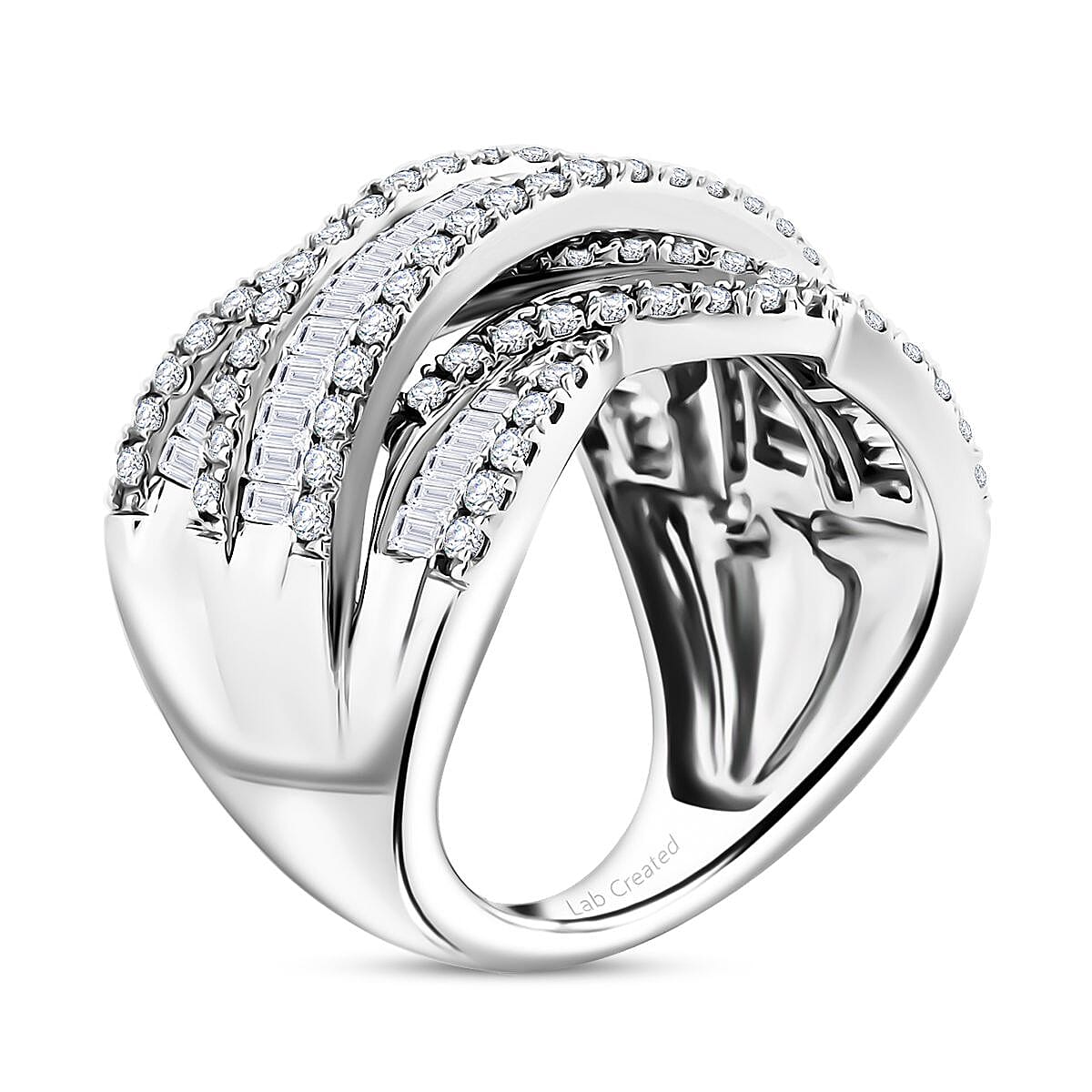 Mystic Luxuriant Lab Grown Diamond G VS 3.00 Ring in 10K White Gold (Size 6.0) image number 3